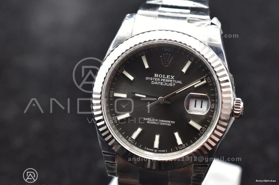 on QuickDry Edition Oyster Grey DateJust 126334 1:1 Dial 41 VSF VS 624 Bracelet 904L Best SS 0521